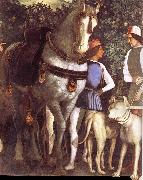 Andrea Mantegna, Servant with horse and dog